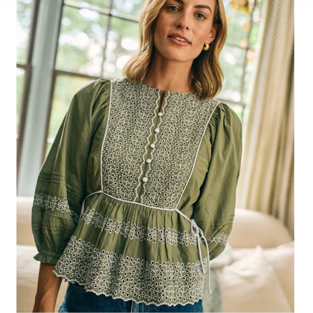 Baybala Mallie Top in Olive Green - Picture 2 of 7